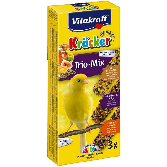 Vitakraft Kräcker Trio-Mix kanarie ei/abrikoos/honing