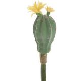 kunst Cactus met gele bloem 23cm